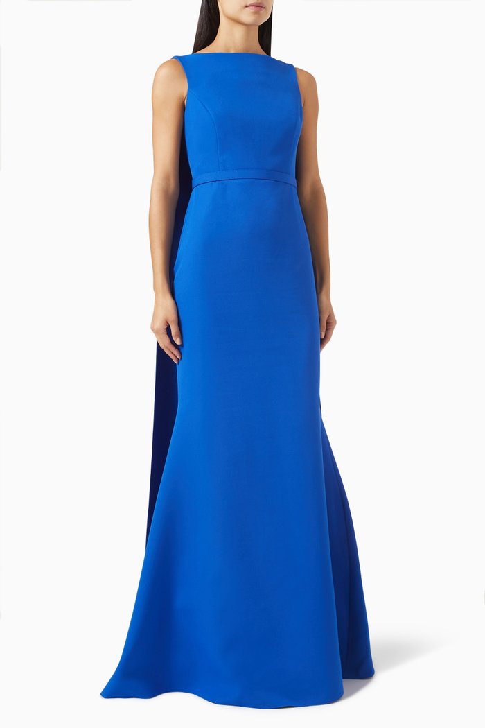 

Cape Maxi Dress, Blue