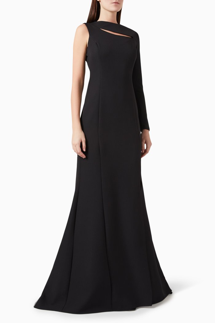 

One-shoulder Maxi Dress, Black