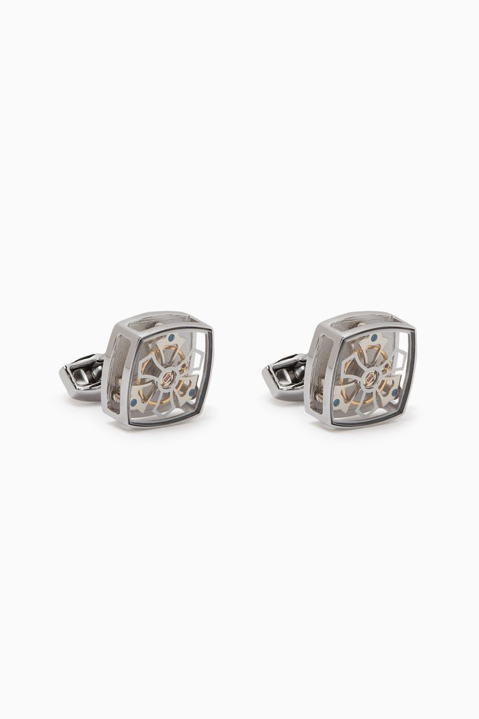 

Traveller Tourbillon Cufflinks in Metal, Silver
