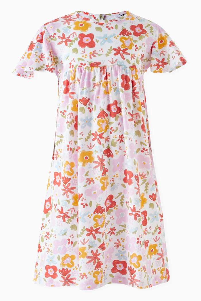 

All-over Floral Print Dress, Multicolour