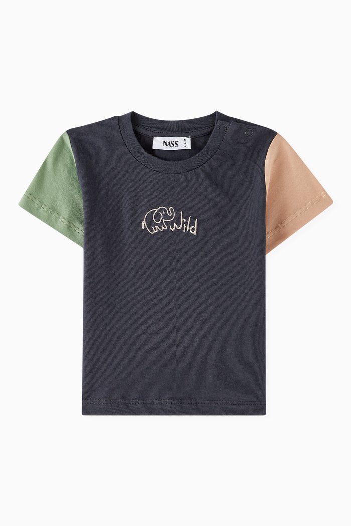

Contrast Graphic T-shirt, Grey