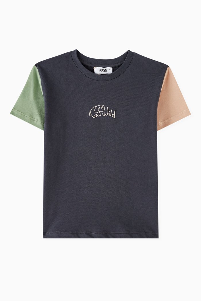 

Contrast Graphic T-shirt, Grey