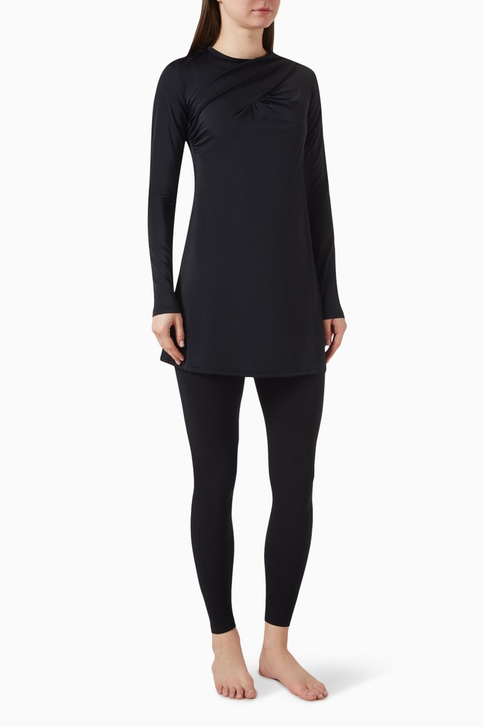 

Aaliah Modest Swim Set, Black