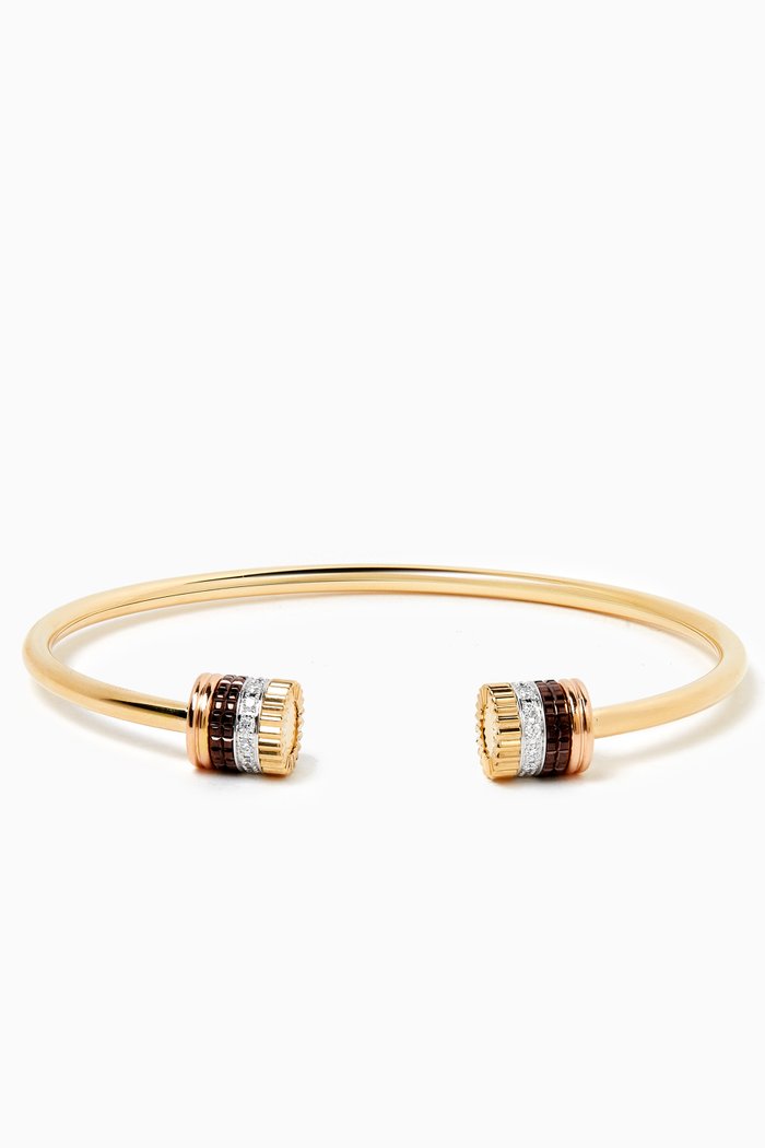 

Quatre Classique 2 Motif Diamond Cuff Bracelet in 18kt Gold