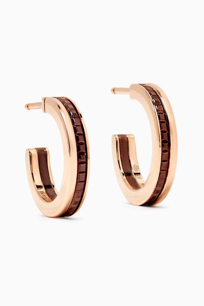 

Quatre Classique Hoop Earrings in 18kt Rose Gold