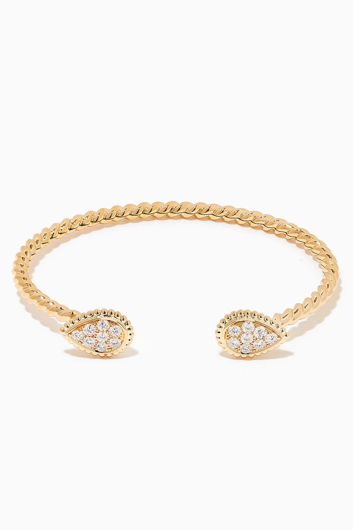 

Serpent Bohème Double Motif Diamond Bracelet in 18kt Gold, Yellow