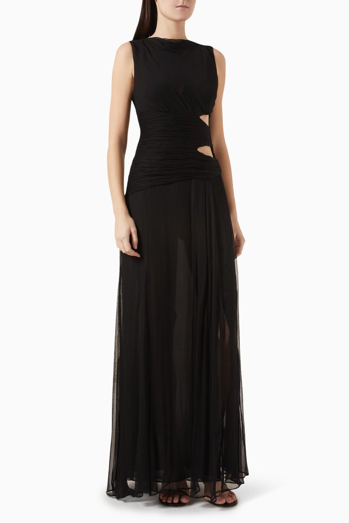 

Claude Cut-out Maxi Dress, Black