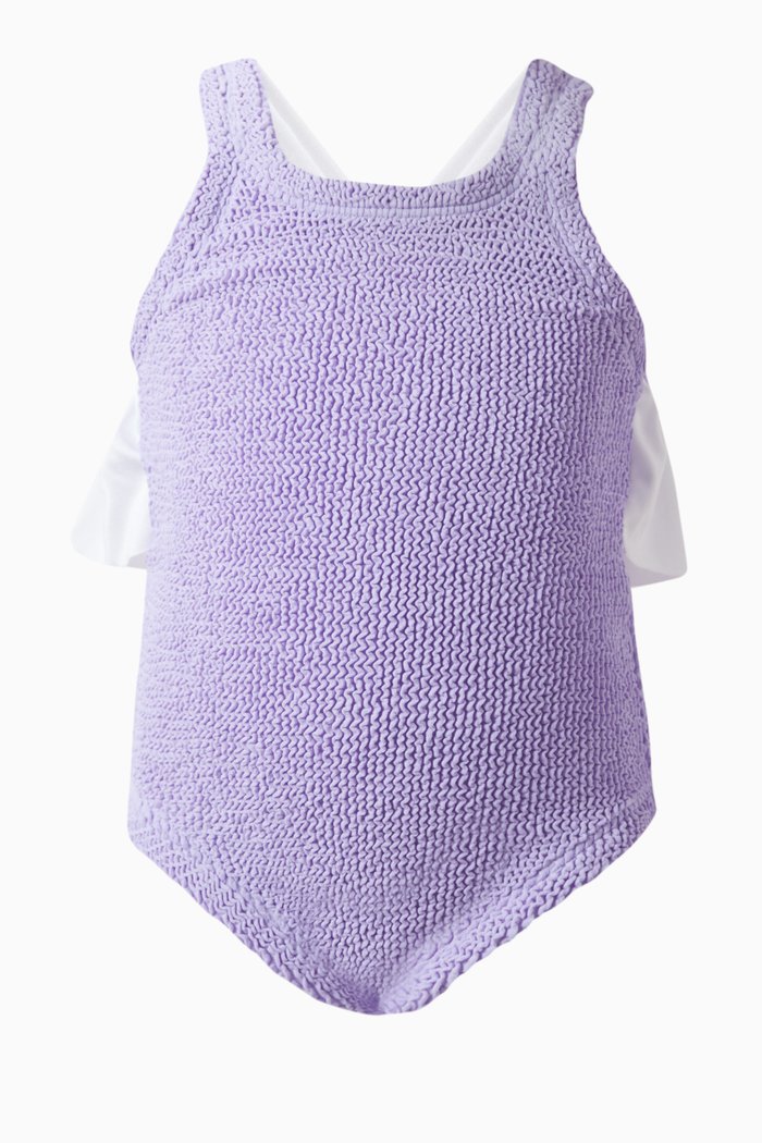 Baby Lara One-piece Swimsuit in The Original Crinkle™, Purple