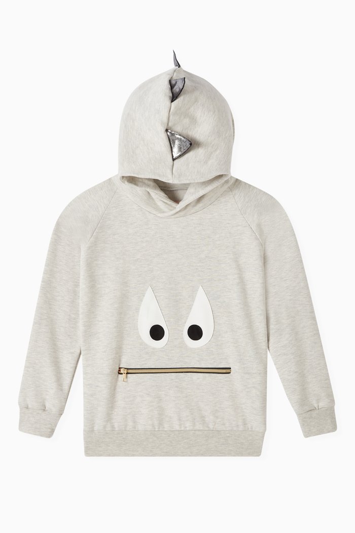 

Dragon Dean Hoodie in Organic Cotton-blend, Grey