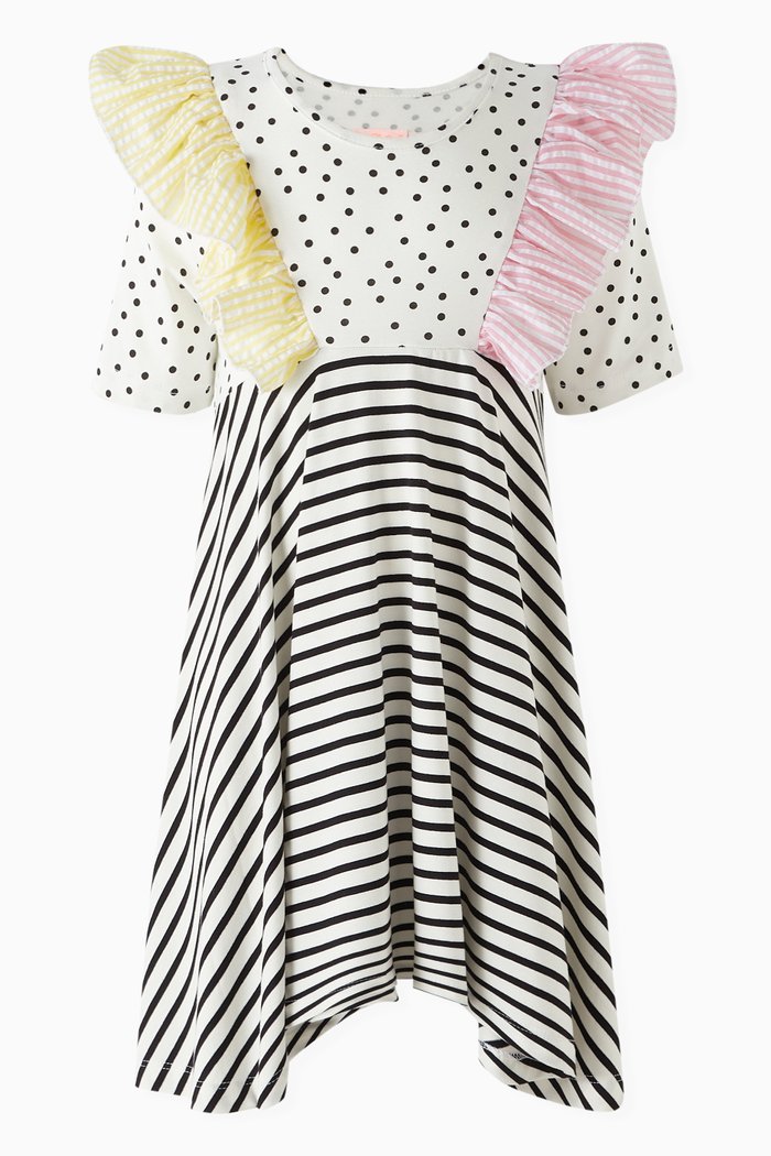 

Nyomi Mix Dress in Viscose, Black