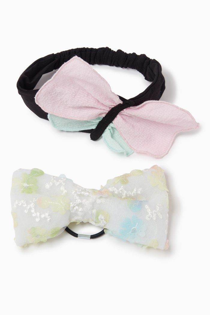

Papillon Hairband & Bow Fantastic Hair Tie, Pack of 2, Multicolour