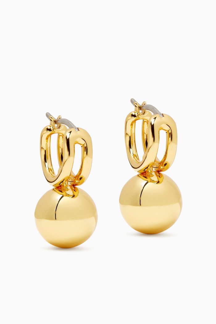 

Lyra Huggie Earrings in 4k Gold-tone Dipped Brass
