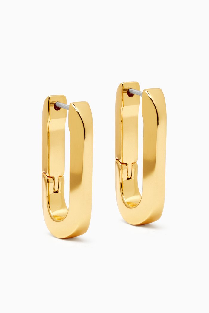 

U-Link Earrings in 14K Gold-tone Dipped Brass