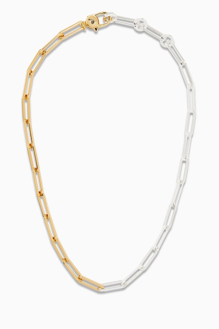 

Andi Two-tone Slim Chain in Silver & Gold tone Brass, Multicolour