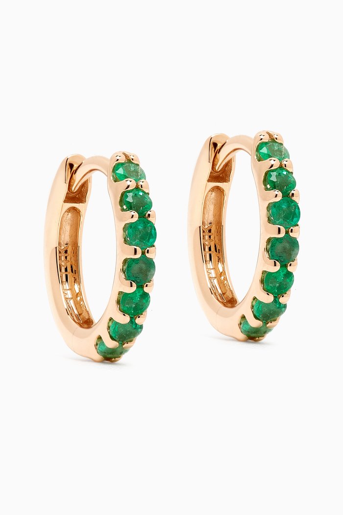 

Emerald Huggie Earring in 14kt Recycled Gold, Yellow