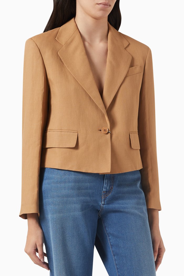

Cantico Blazer in Viscose-linen, Neutral