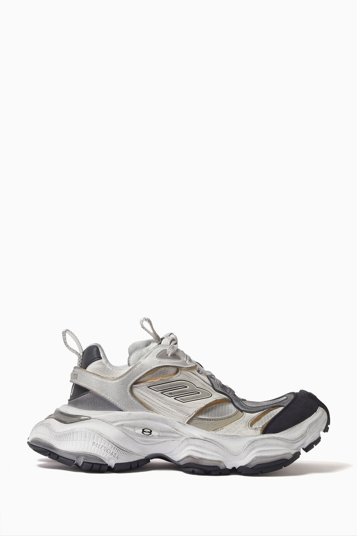 

Cargo Sneakers in Microfiber & Mesh, White