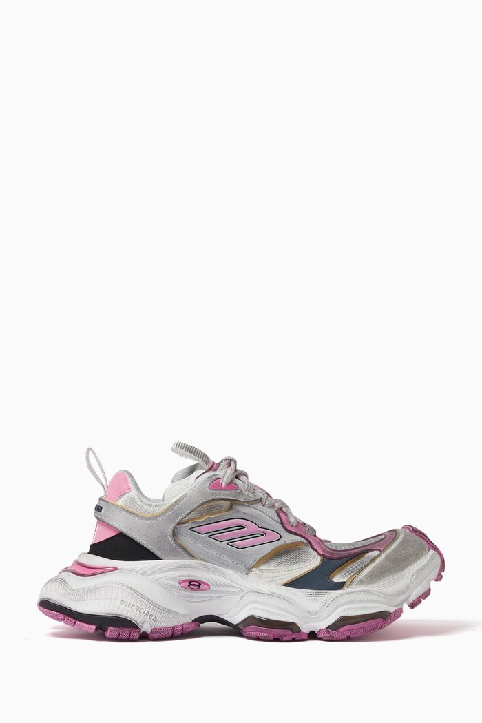 

Cargo Sneakers in Microfiber & Mesh, Grey