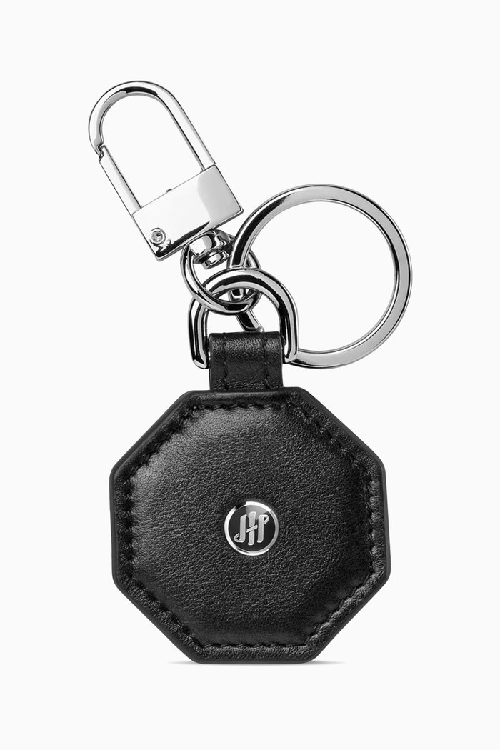 

Otto Keyring in Leather, Black