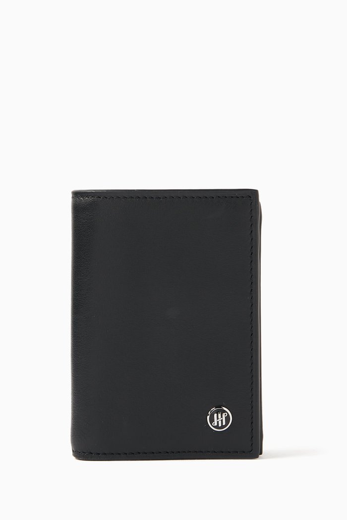 

Folded Card Case in Leather, Black