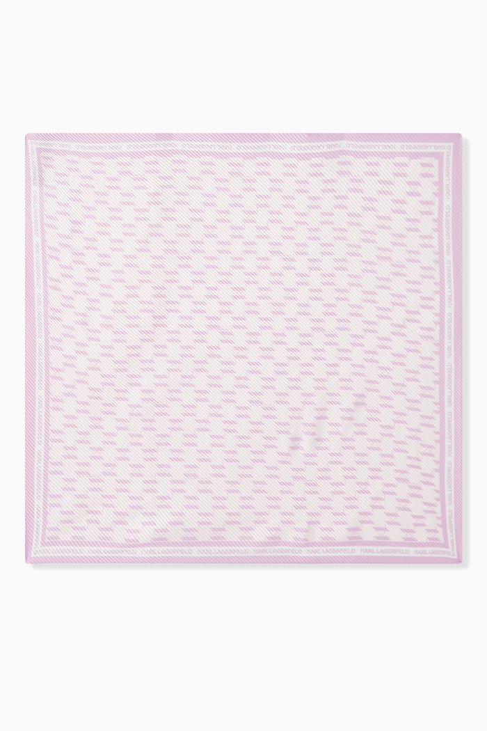 

K/Monogram Pleated Scarf, Pink