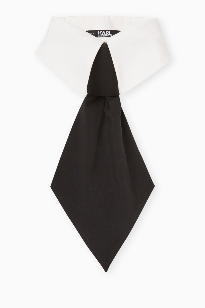 

Collar and Tie set in Cotton, White