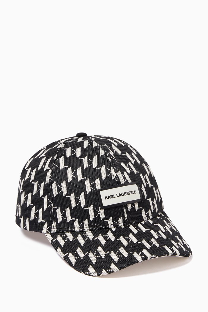 

K/Monogram Baseball Cap, Black