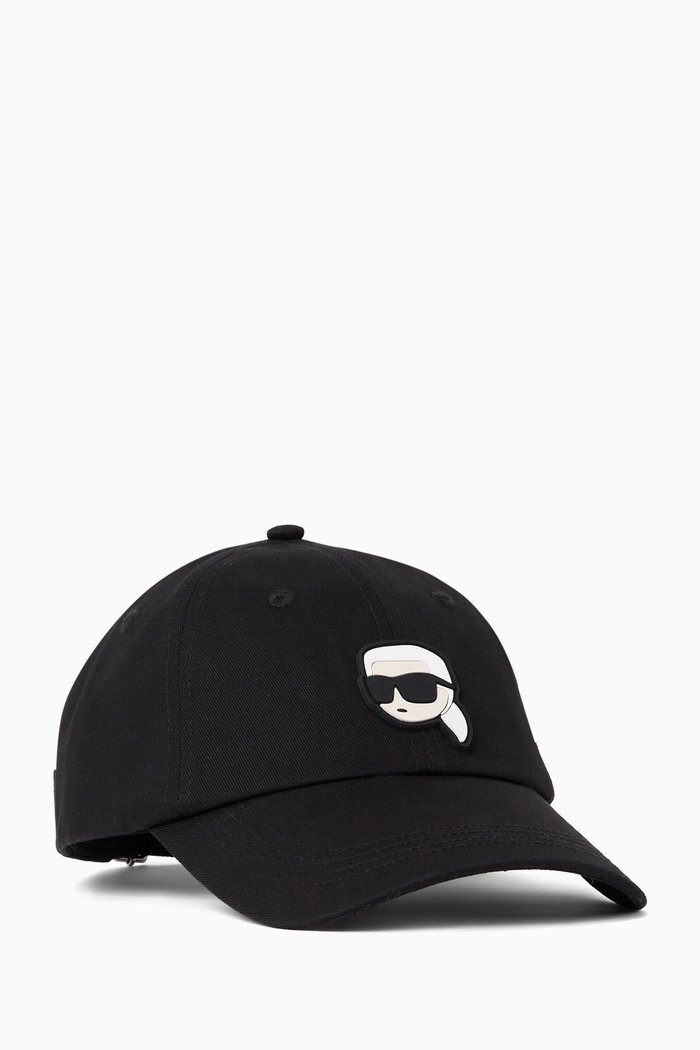 

K/Ikonik Baseball Cap in Recycled Cotton, Black