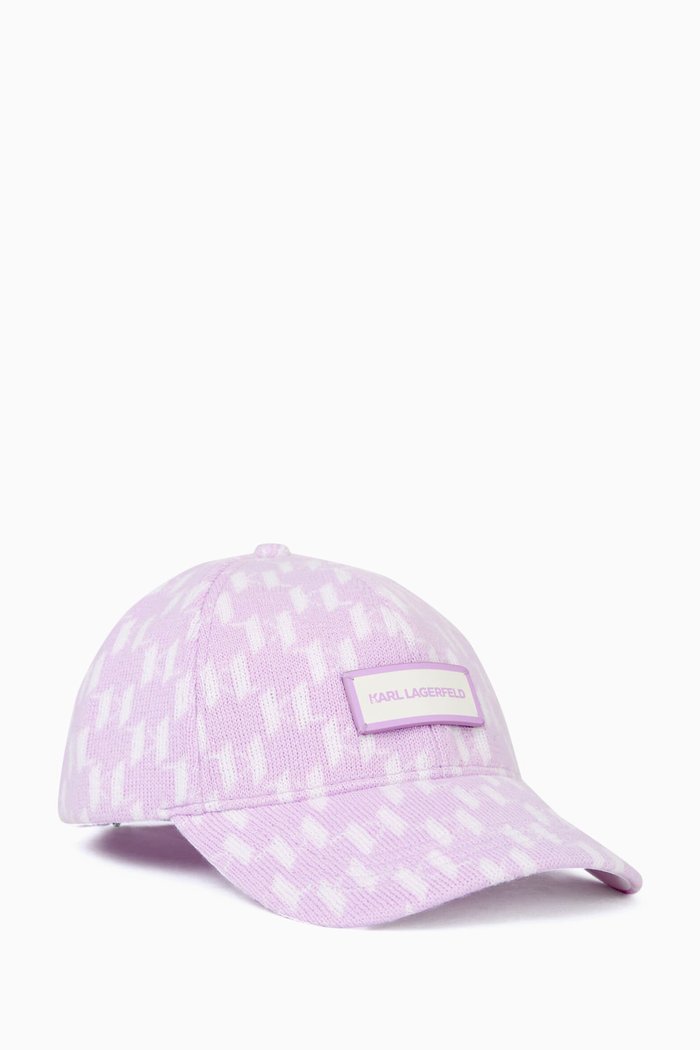 

K/Monogram Baseball Cap, Purple