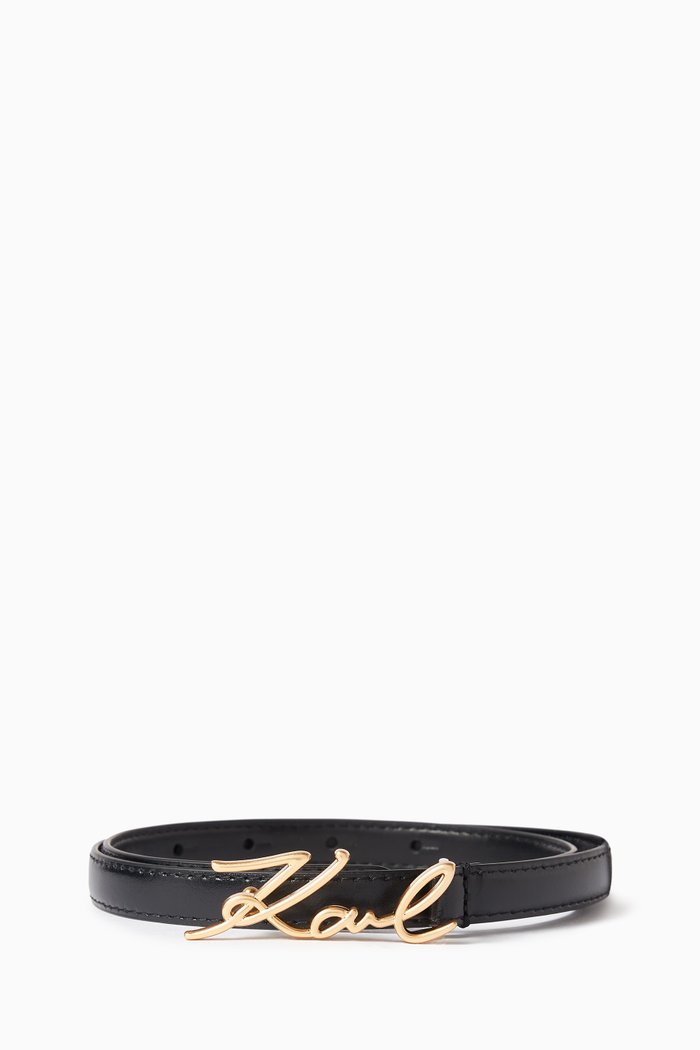 

K/Signature Belt in Leather, Black