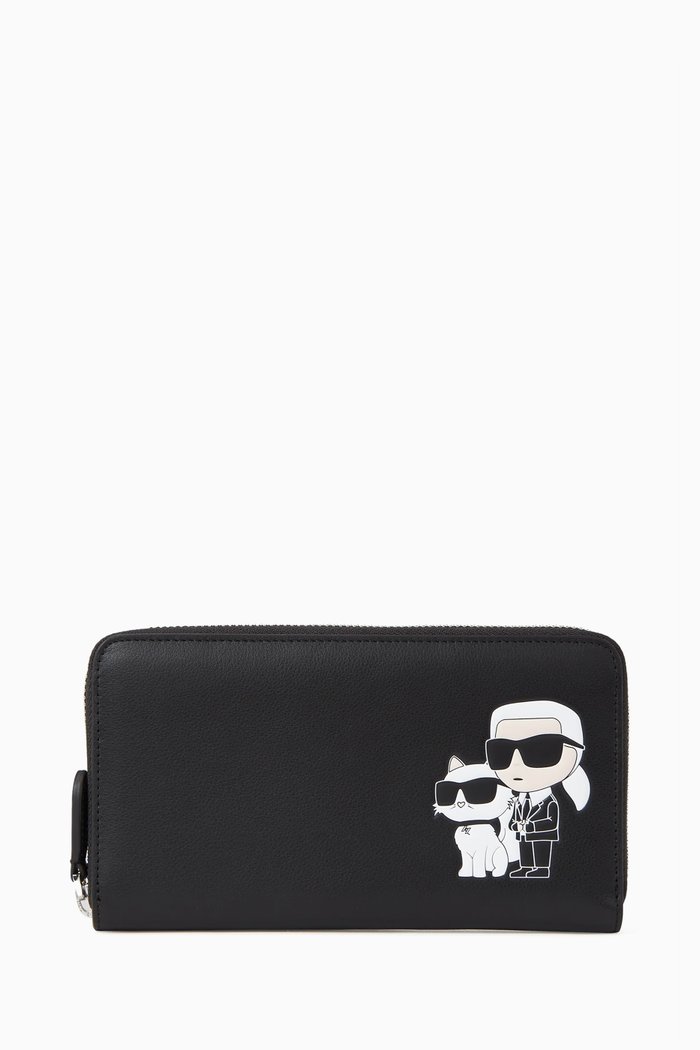 

K/Ikonik 2.0 Continental Wallet in Leather, Black