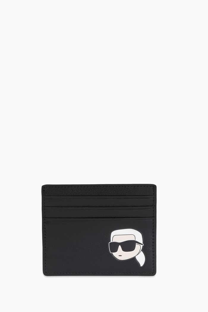 

K/Ikonik 2.0 Card Holder in Leather, Black