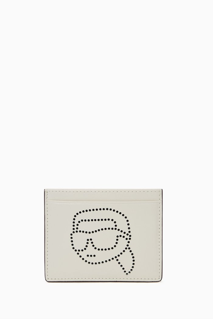 

K/Ikonik 2.0 Card Holder in Leather, White