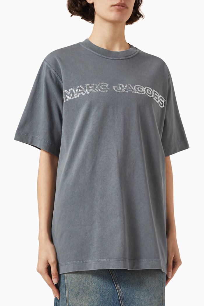 

Crystal Oversized T-shirt in Cotton, Grey