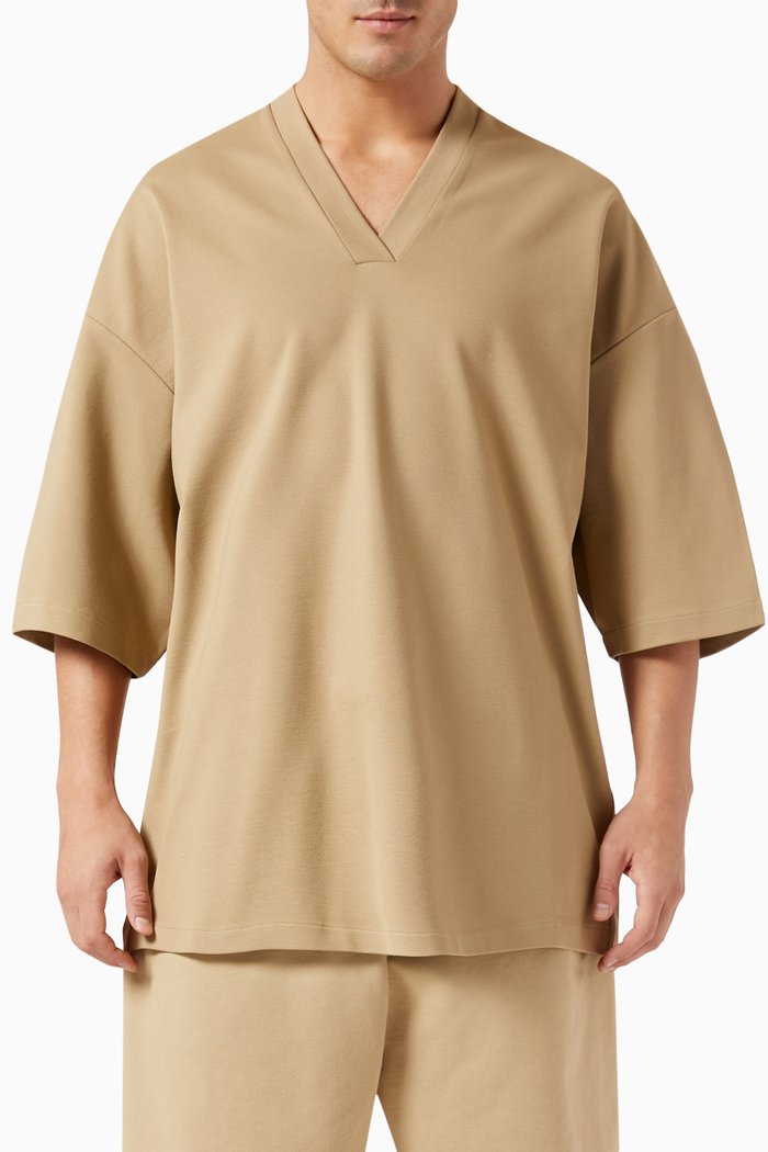 

Milano V-neck T-shirt in Viscose Blend, Neutral