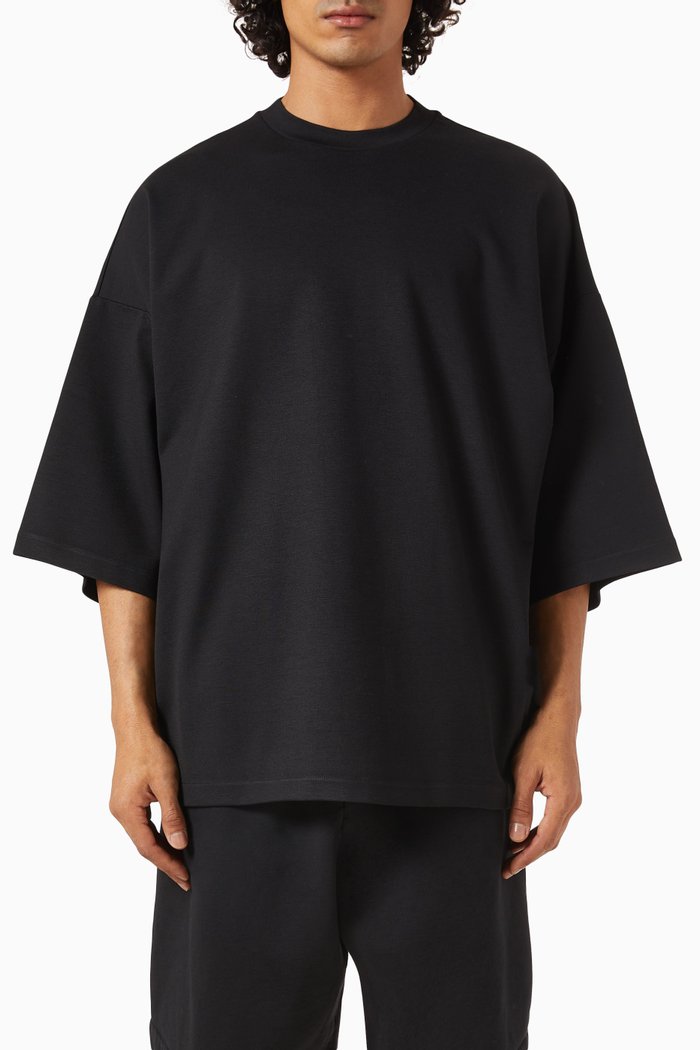 

Milano Embroidered Thunderbird T-shirt in Jersey, Black