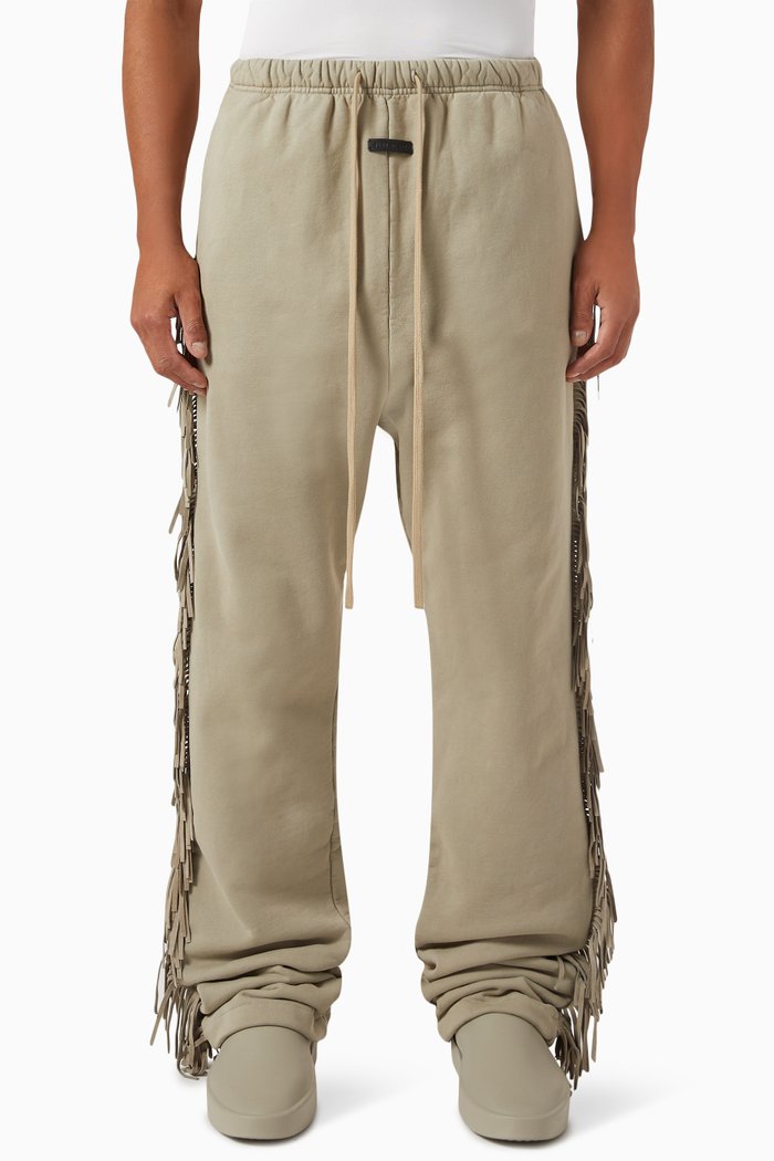 

Fringe Sweatpants in Cotton, Grey