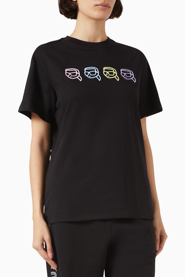 

K/Ikonik Outline T-shirt in Cotton Jersey, Black
