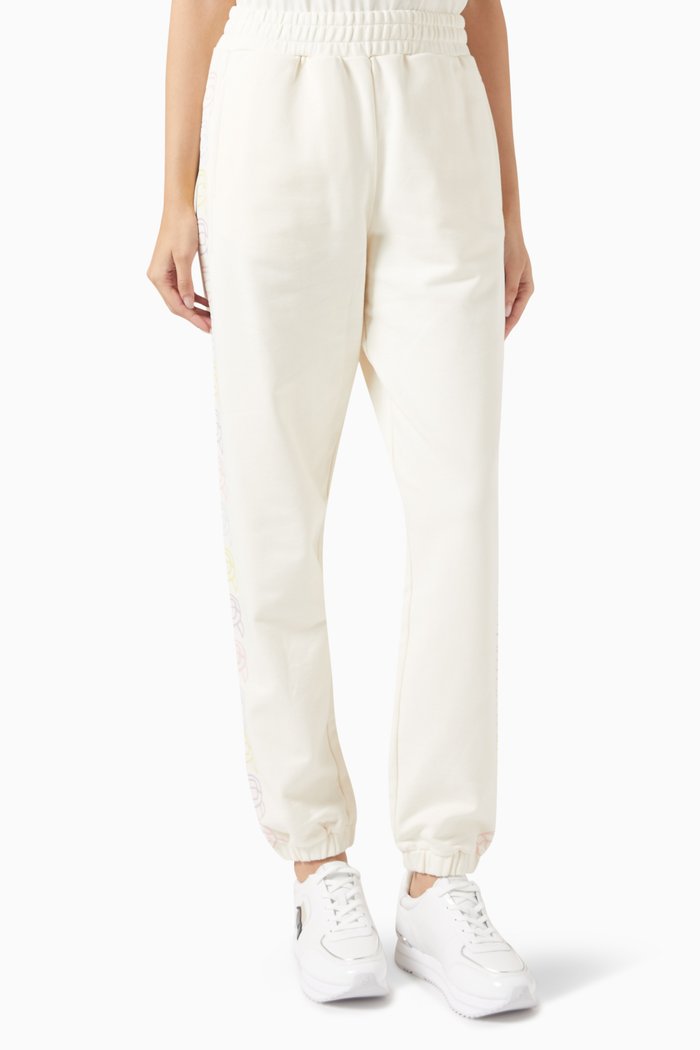 K/Ikonik Outline Sweatpants in Organic Cotton, White