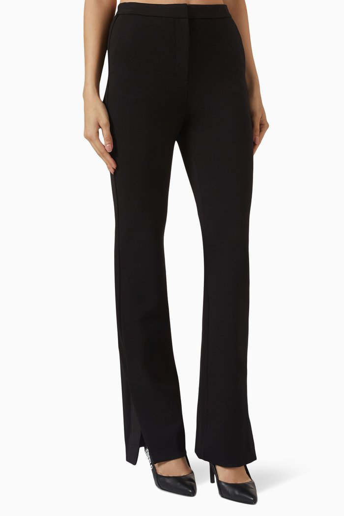 Tailored Pants in Punto Stretch Fabric, Black