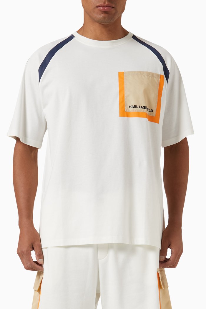 

Contrasting Pocket T-shirt, White