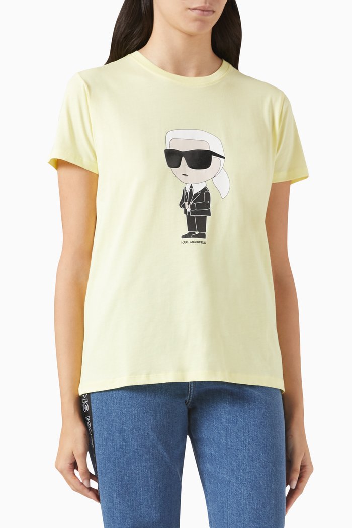 

Ikonik Karl T-shirt in Organic Cotton, Yellow