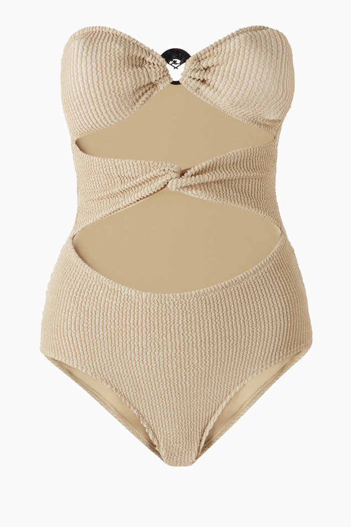 

DNA Strapless Swimsuit in Stretch Nylon, Neutral