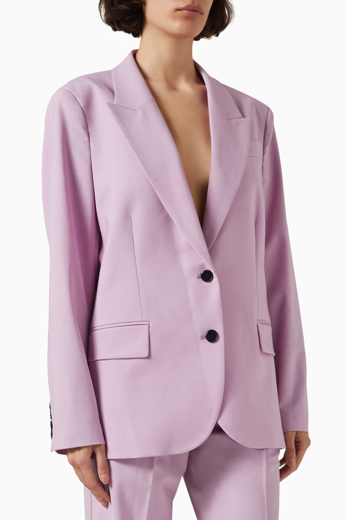 

Hun Kim's Edit Tailored Jacket in Wool Blend, Purple