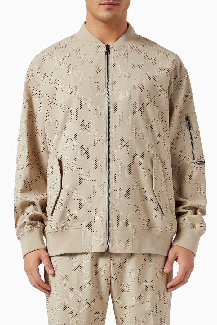 

Monogram Bomber Jacket, Neutral