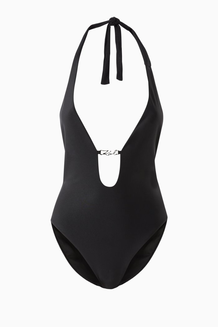 

DNA One-piece Swimsuit in Glitter-jersey, Black
