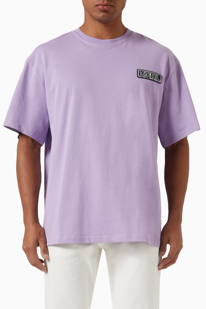 

Ikonik Oversized T-shirt in Cotton, Purple