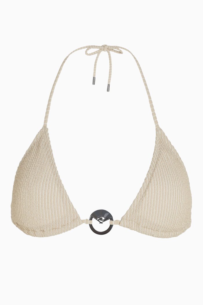 

Karl DNA Crinkle Triangle Bikini Top, Neutral