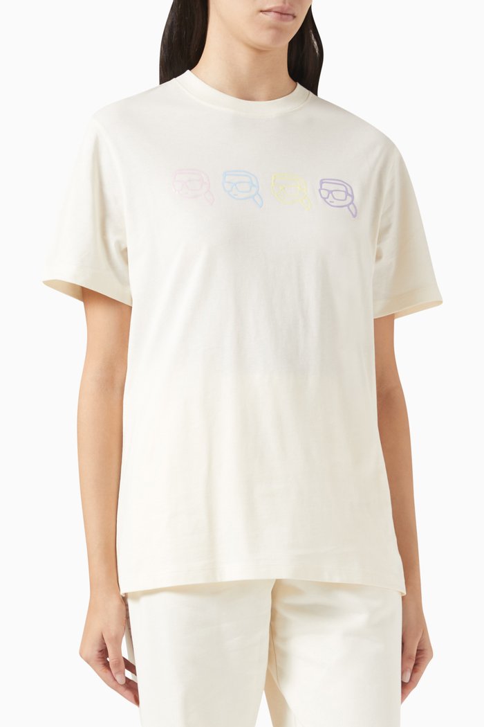 

Ikonik 2.0 Outline T-Shirt in Organic Cotton, White
