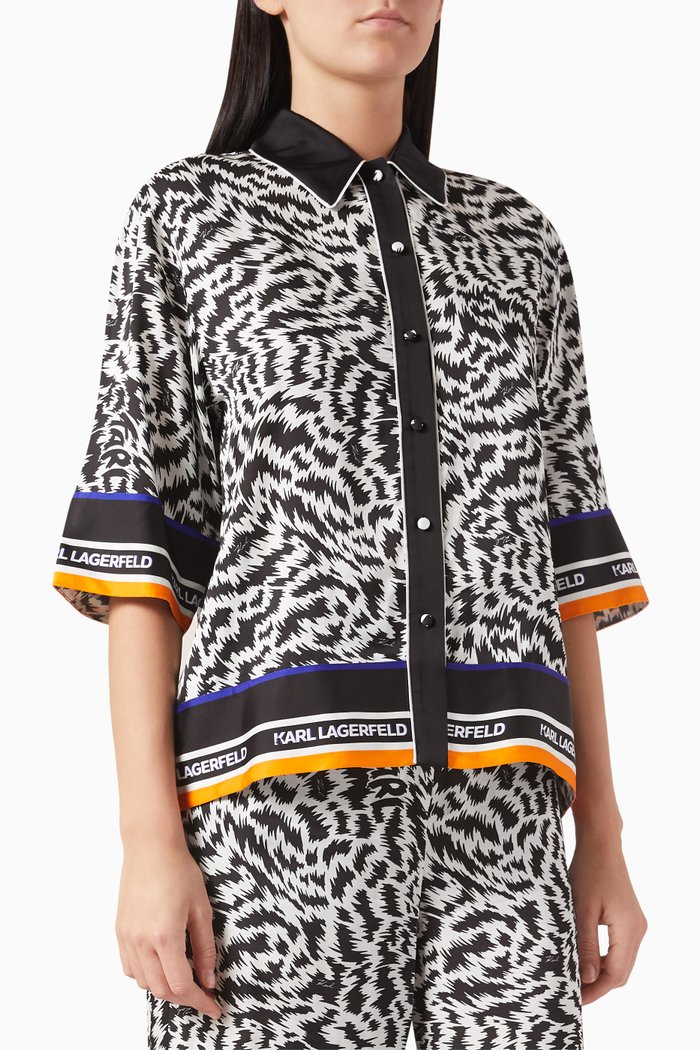 

Zebra-print Shirt, Black